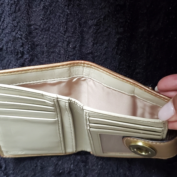 Coach small wallet cream gold sparkle - Picture 3 of 6